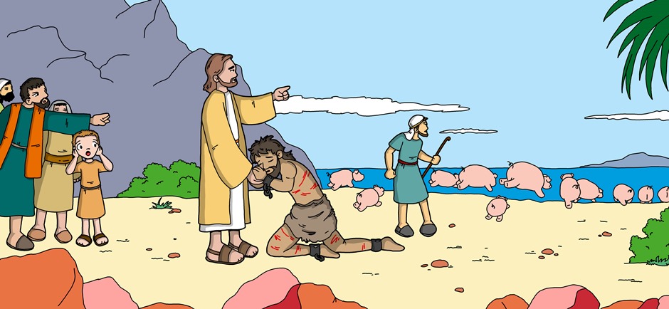 Jesus exorcizando o geraseno